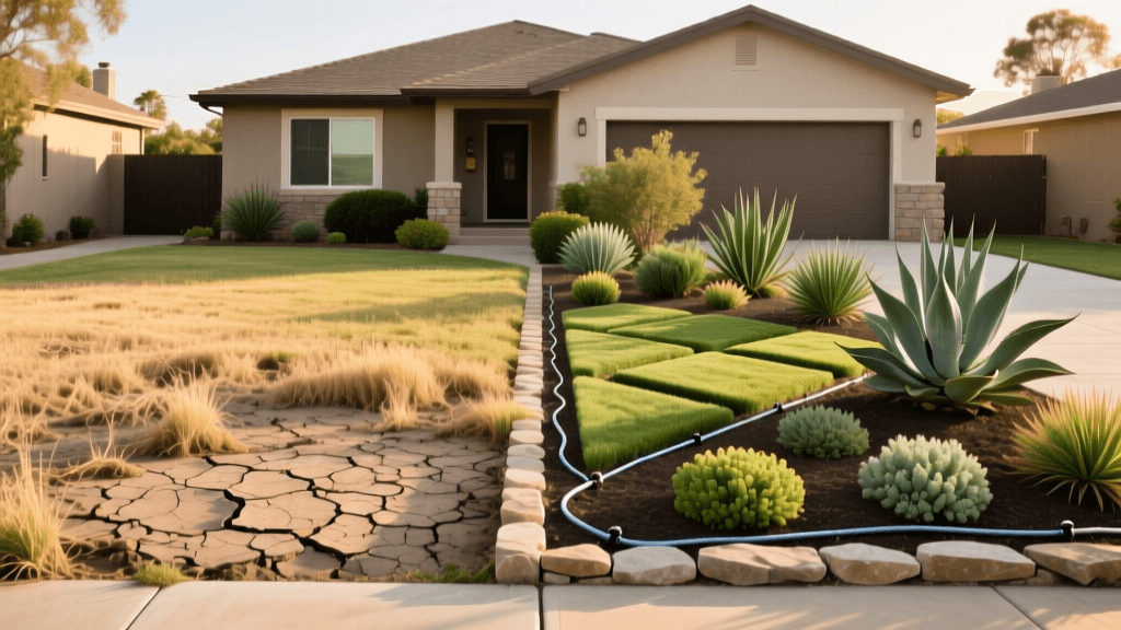 Before and After: Smart Xeriscape Front Yard Makeover
