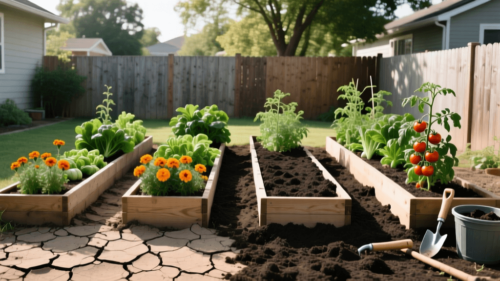 Backyard Garden Transformation: Clay Soil to Raised Beds