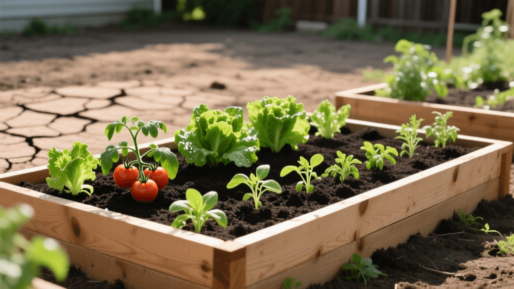 Backyard Transformation: Compacted Clay to Raised Bed Garden