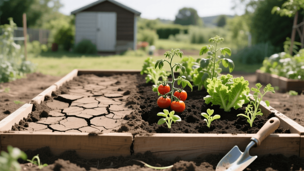 Before and After: Turning Compacted Clay Into a Raised Bed Garden