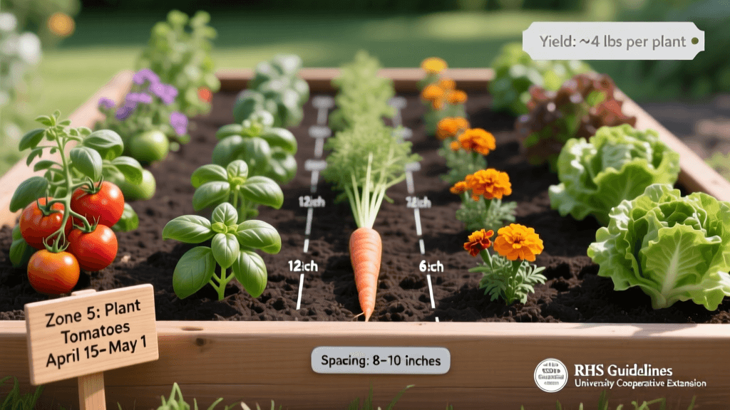 Companion Planting Chart For Raised Bed Vegetables