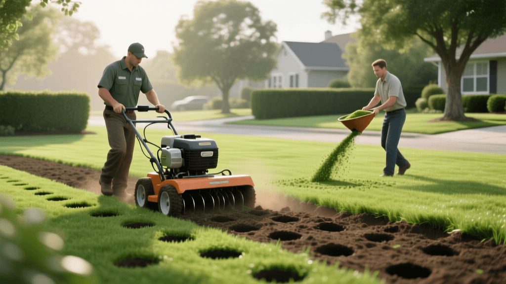 Core Aeration and Overseeding for Sustainable Landscapes