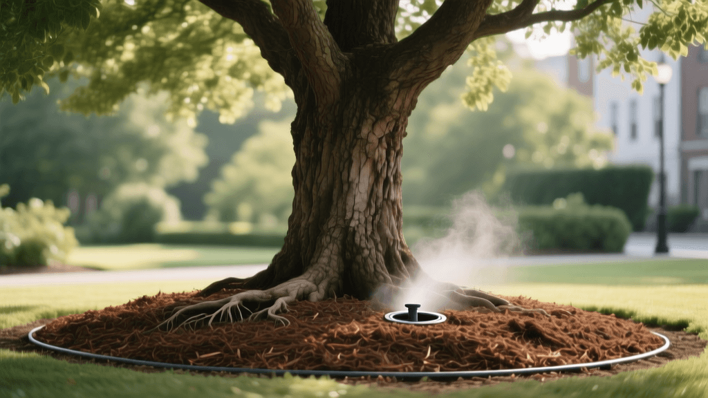 Expert Guide to Deep Root Watering and Mulching Mature Trees