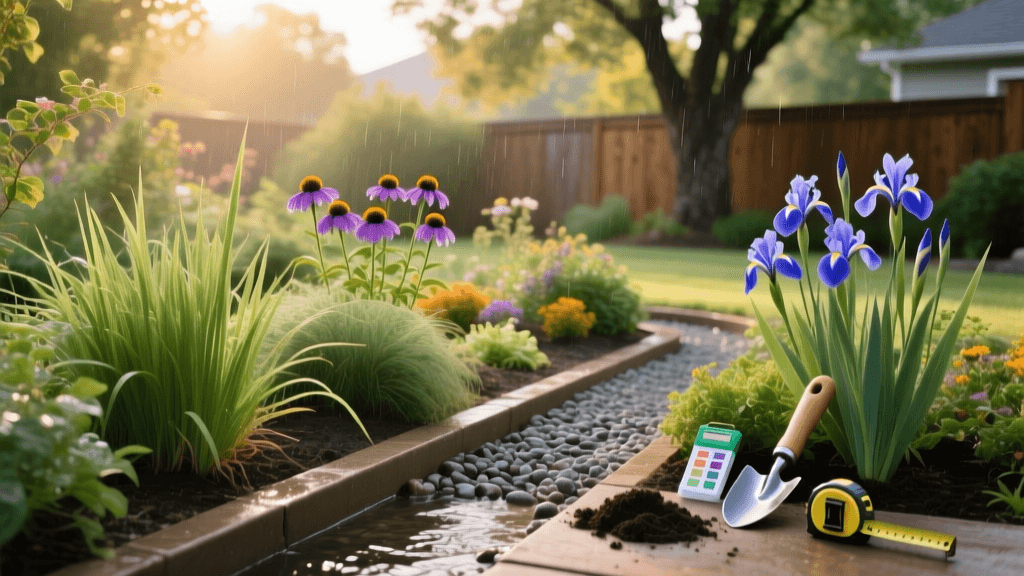 How to Design a Backyard Rain Garden: Layout & Plants