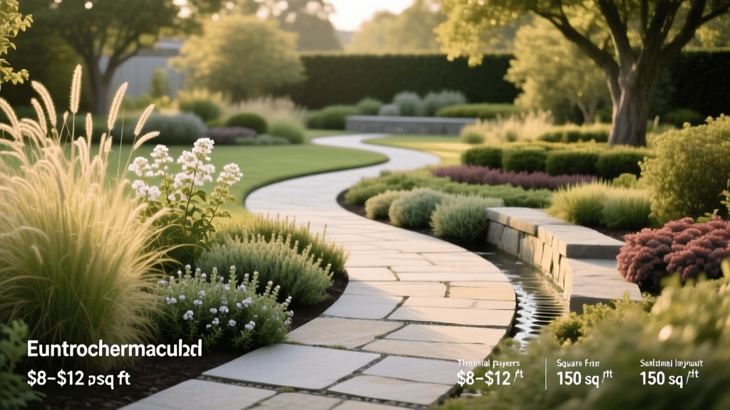 Designing Curving Pathways With Pavers And Plants