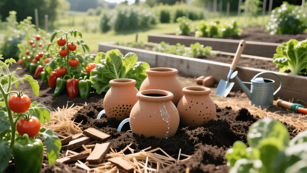 Drought-Proof Vegetable Gardens Using Ollas And Mulch