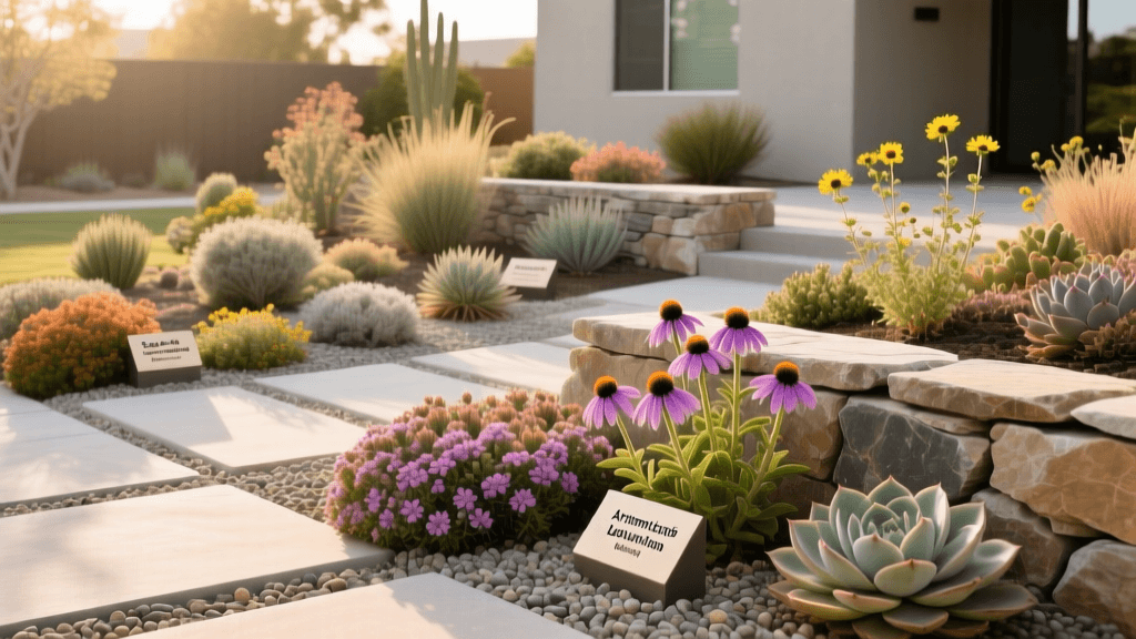 Drought Tolerant Rock Garden Landscape Ideas
