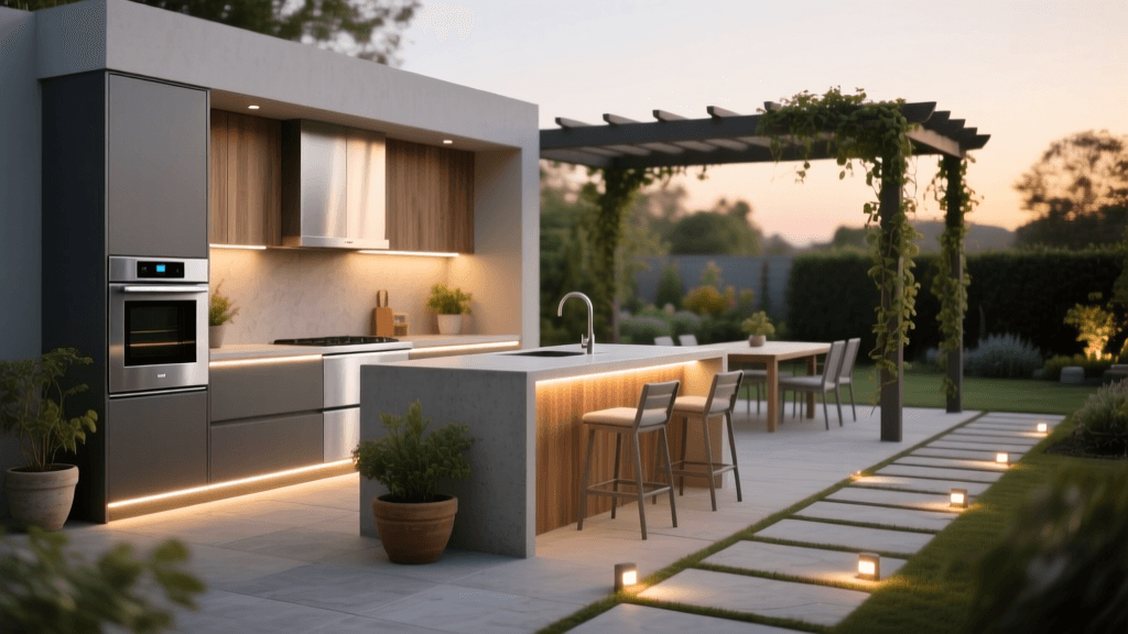 Energy-Efficient Outdoor Kitchens and Smart Patio Lighting