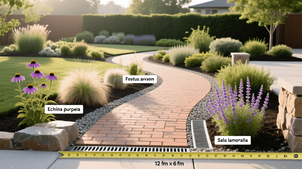 Front Yard Pathway Ideas Using Recycled Bricks