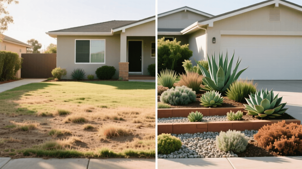 Front Yard Xeriscape Makeover: A Before and After Guide