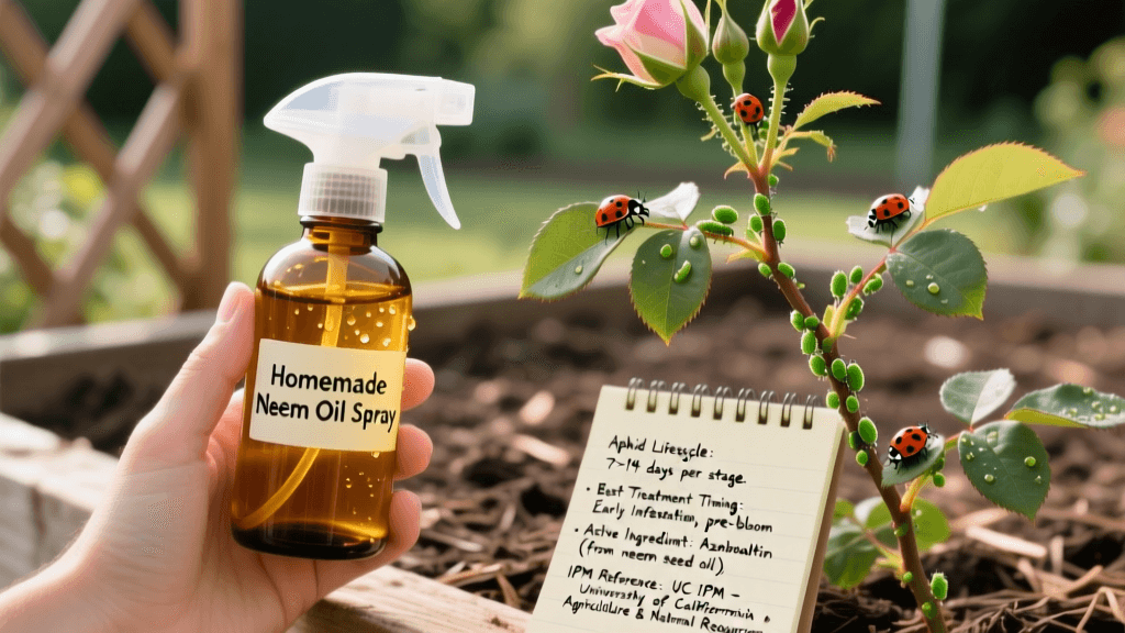 Homemade Neem Oil Spray For Rose Aphids