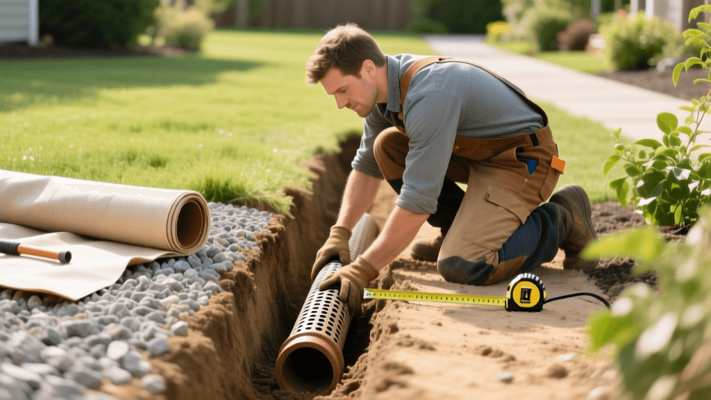 How to Install a French Drain to Fix Yard Drainage