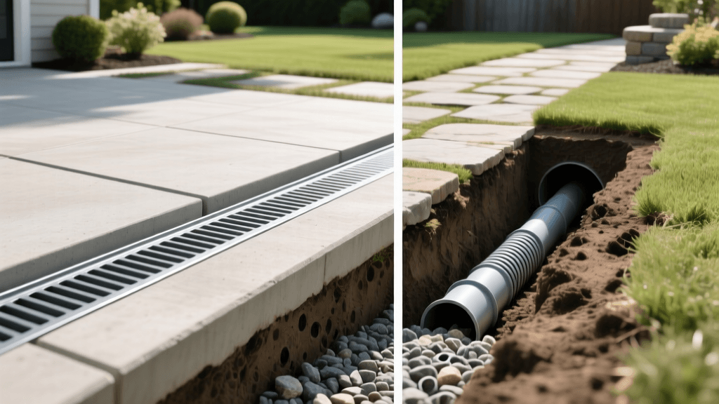 Best Landscape Drainage Kits: Channel vs French Drains