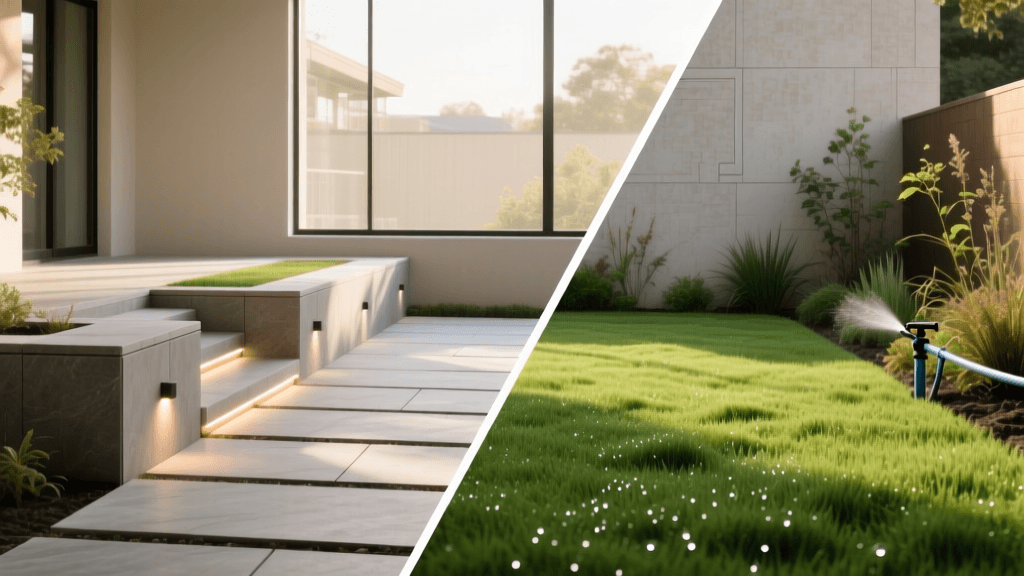 Landscape Renovation Costs: Hardscaping vs. Lawn Installation