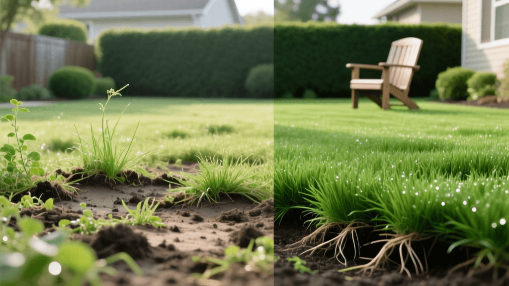 Lawn Renovation Before and After: Reviving Dead Grass