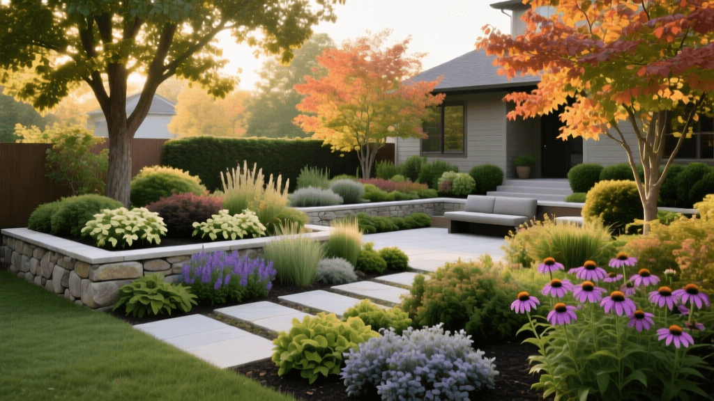 Layered Planting Design For Year Round Curb Appeal