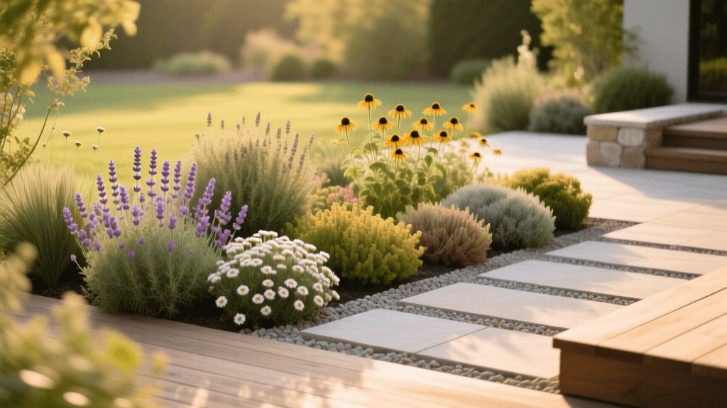 Designing a Low-Maintenance Perennial Patio Border