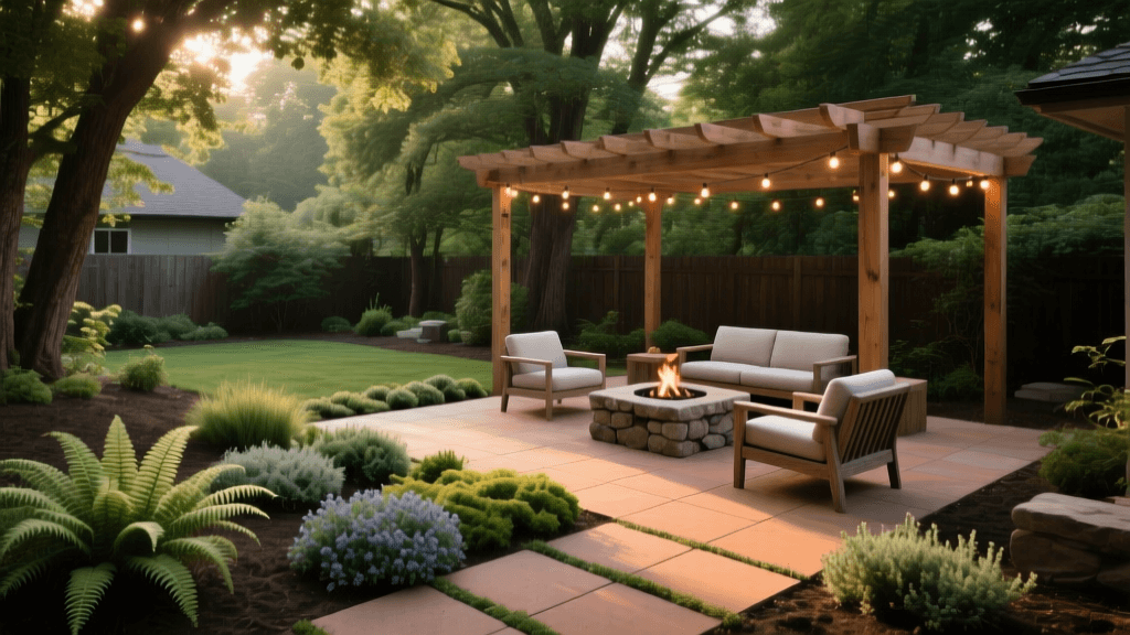 Muddy Backyard Transformation: Shade Patio Makeover