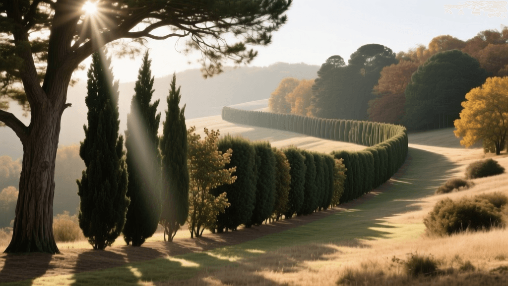 Designing a Native Tree Windbreak for Privacy and Energy Savings