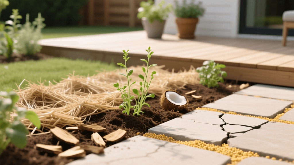 Organic Weed Control for Landscape Beds and Patios