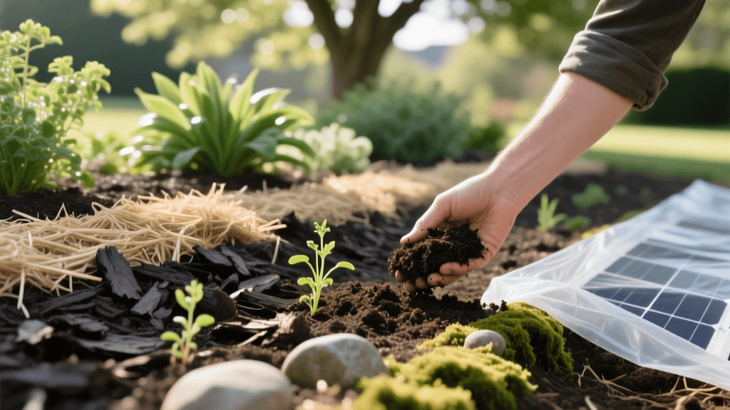 Chemical-Free Weed Control for Landscape Garden Beds