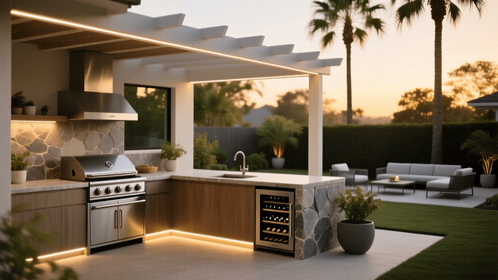 Outdoor Kitchens and Smart Lighting for Entertaining