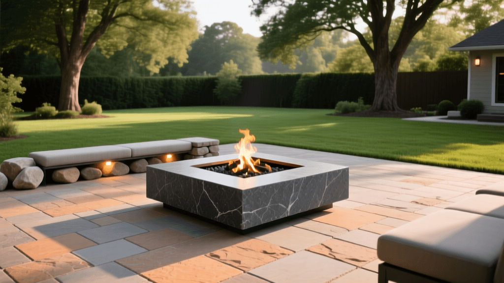 Paver Patio and Fire Pit Designs for Curb Appeal and Hosting