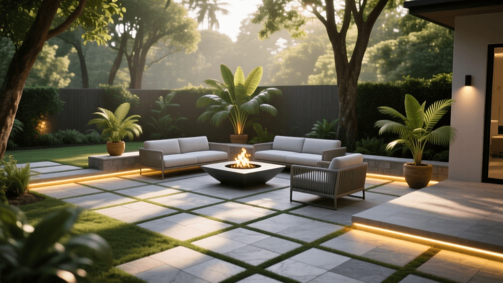 Designing a Paver Patio and Lighting for Outdoor Entertaining