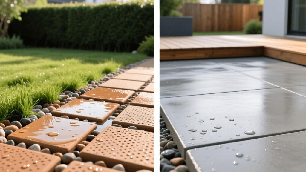 Permeable Pavers vs Poured Concrete: Hardscape Guide