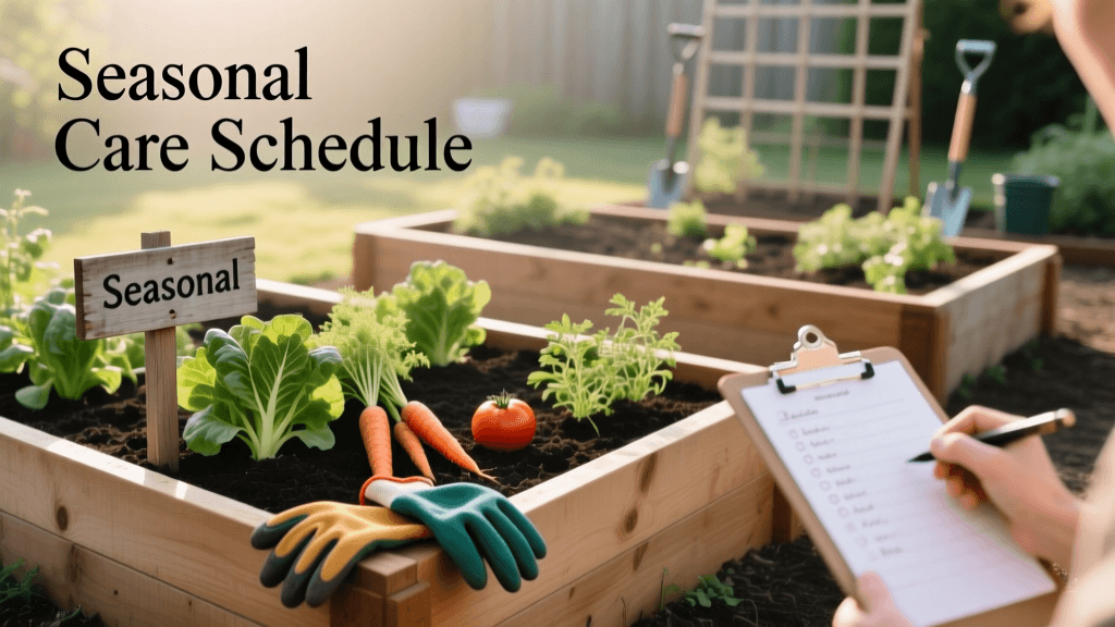 Year-Round Raised Bed Garden Care Schedule & Checklist