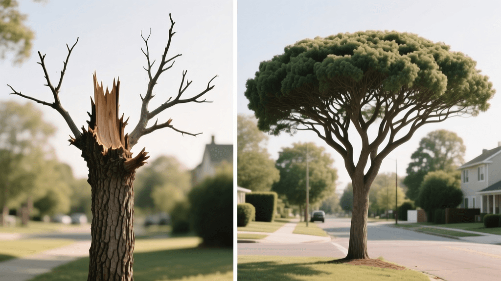 Crown Restoration: Transforming Topped Trees Before and After