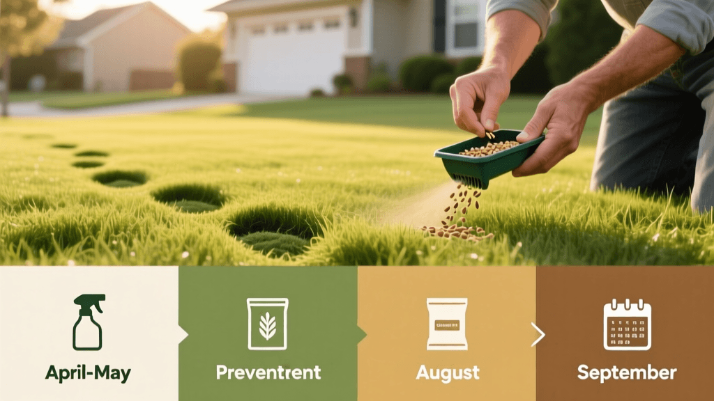 Seasonal Grub Control: Timing Treatments and Seeding