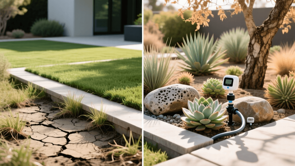 Before and After: Smart Xeriscape Lawn Transformation