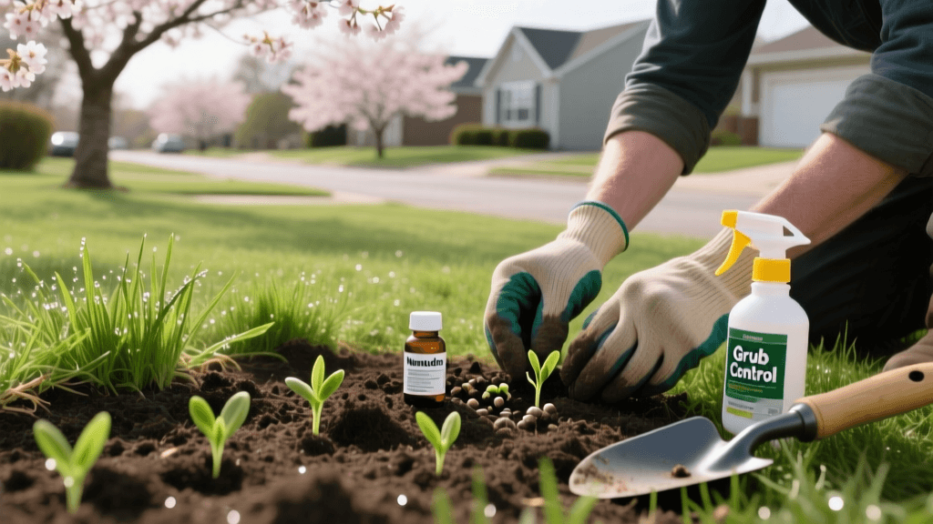 Spring Grub Control Timing and Lawn Seeding Schedules