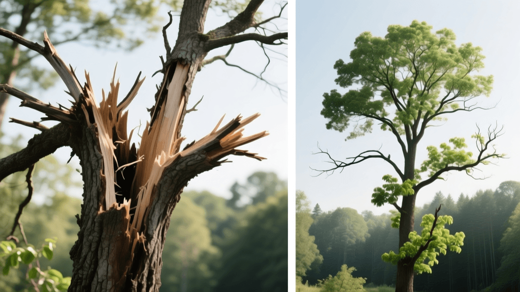 Storm-Damaged Tree Recovery: Before and After Crown Restoration