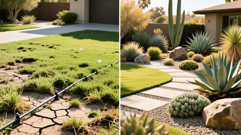 Before & After: Transforming a Thirsty Lawn Into a Xeriscape Oasis
