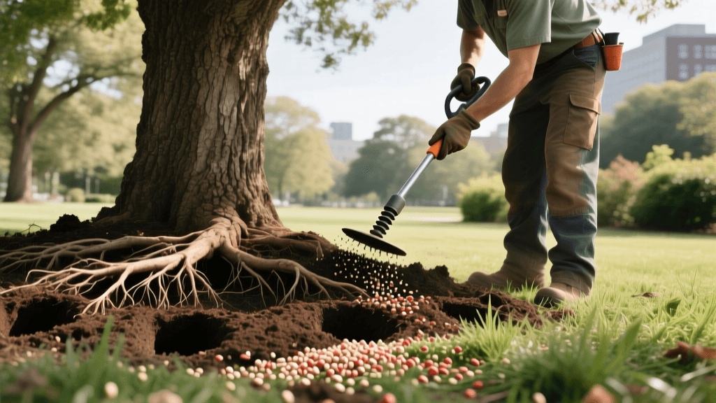Tree Root Zone Aeration And Shade Overseeding Guide