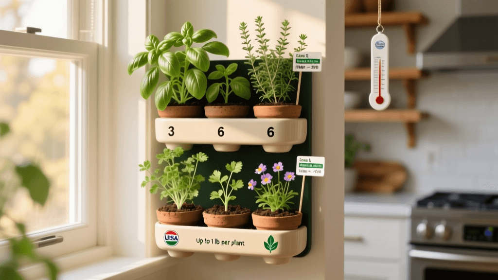 Vertical Herb Garden Ideas For Small Kitchen Windowsills