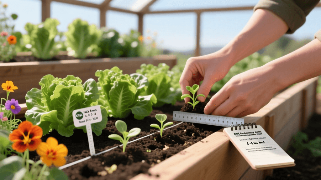 Vertical Lettuce Garden In Small Space Raised Beds