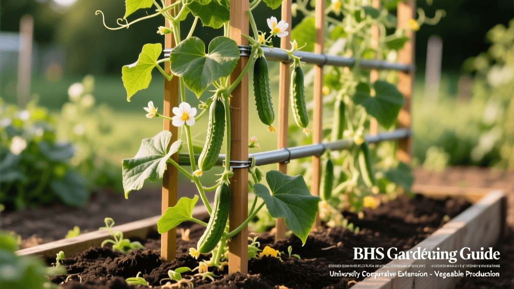Vertical Trellis Systems For Cucumbers And Peas