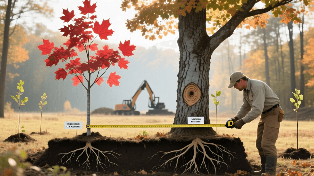 Winter Wrap Protection For Young Maple And Oak Trees