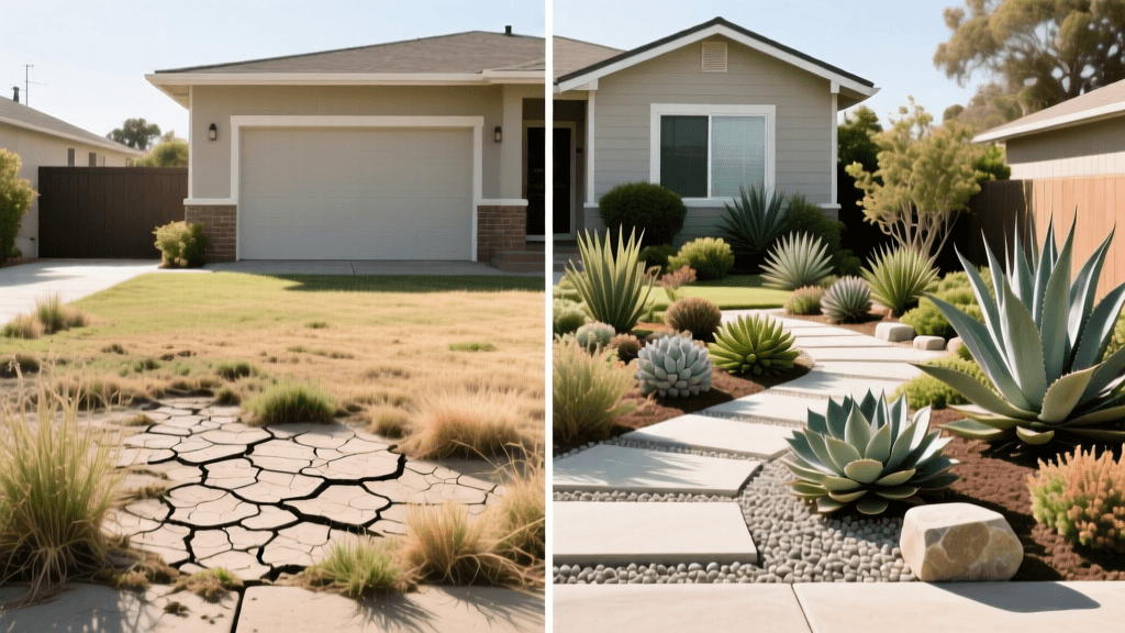 Xeriscape Front Yard Transformation: Before and After Guide