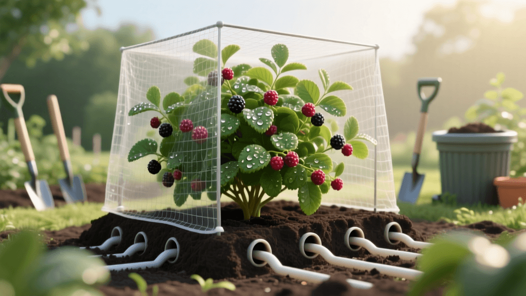 2026 Bird Netting & Core Aeration Berry Bush Guide