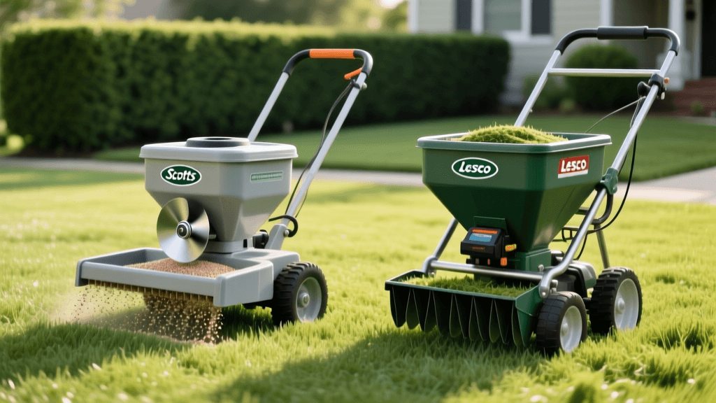 Scotts Broadcast vs Lesco Drop Spreaders: Full Review