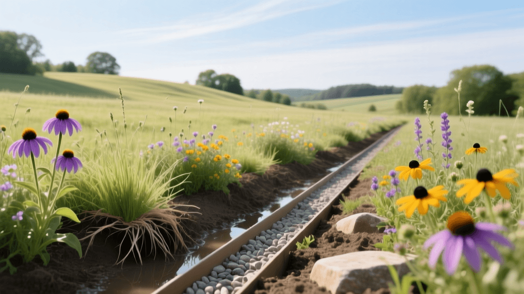 2026 Native Wildflower Meadow and French Drain Guide
