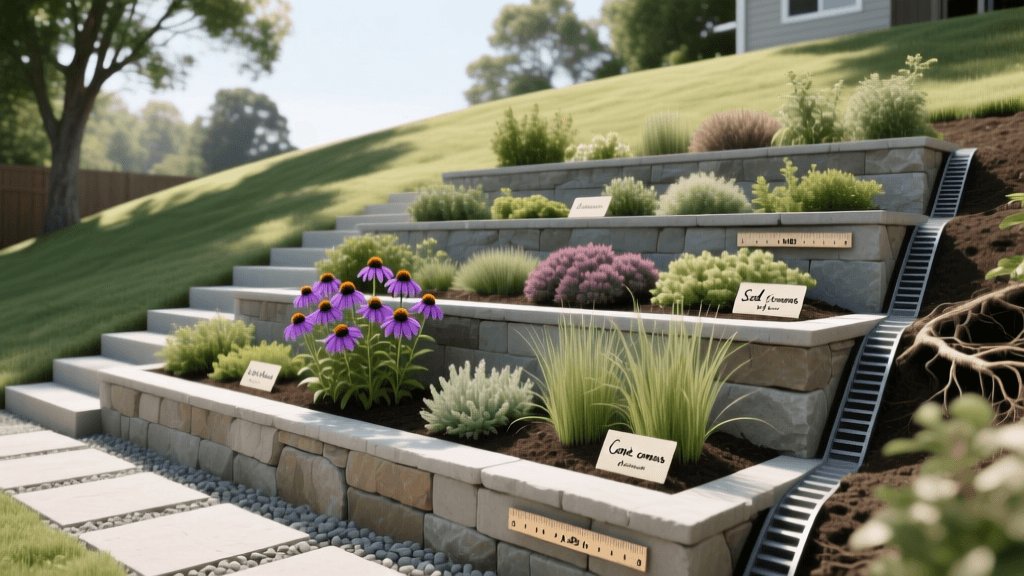 Building Tiered Garden Beds On Sloped Yard