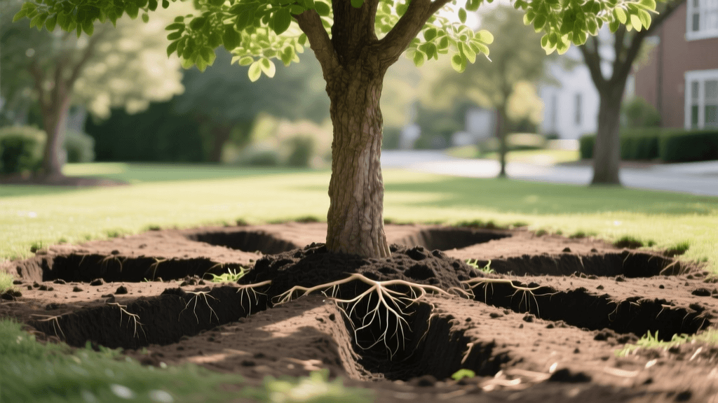 Radial Trenching and Compost Top-Dressing for Trees