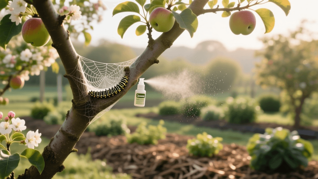 Tent Caterpillar Control 2026: Spinosad & Web Removal for Edibles
