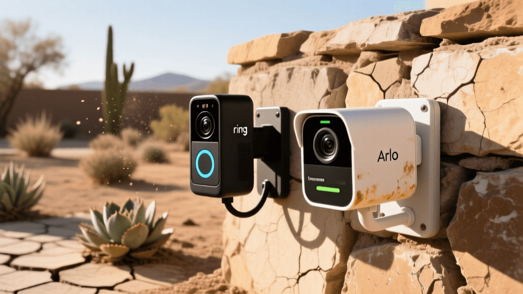 Ring vs Arlo Weatherproof Security Cameras Xeriscape 2026