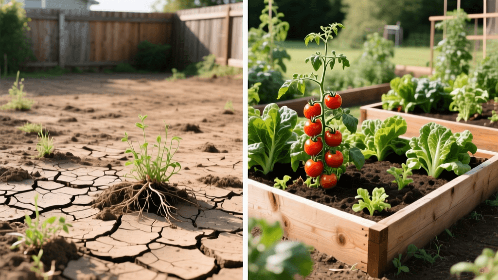 From Barren Clay to Bountiful Harvest: Raised Bed Garden Makeover